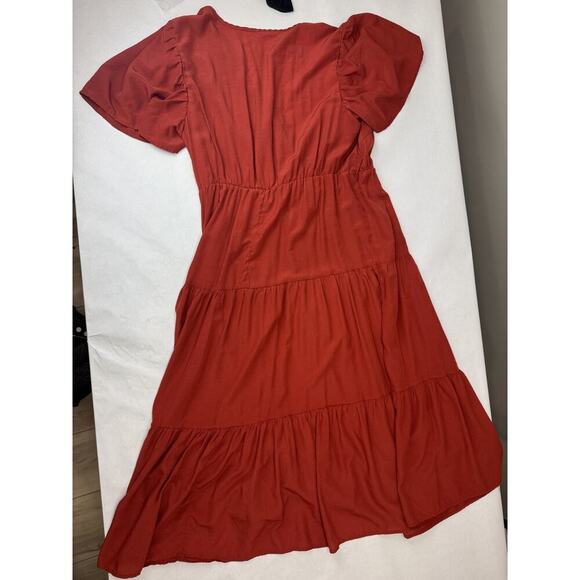Petal & Pup Barker Maxi Dress Rust Boho Cottagecore Comfort Dress Women Large - Picture 2 of 10